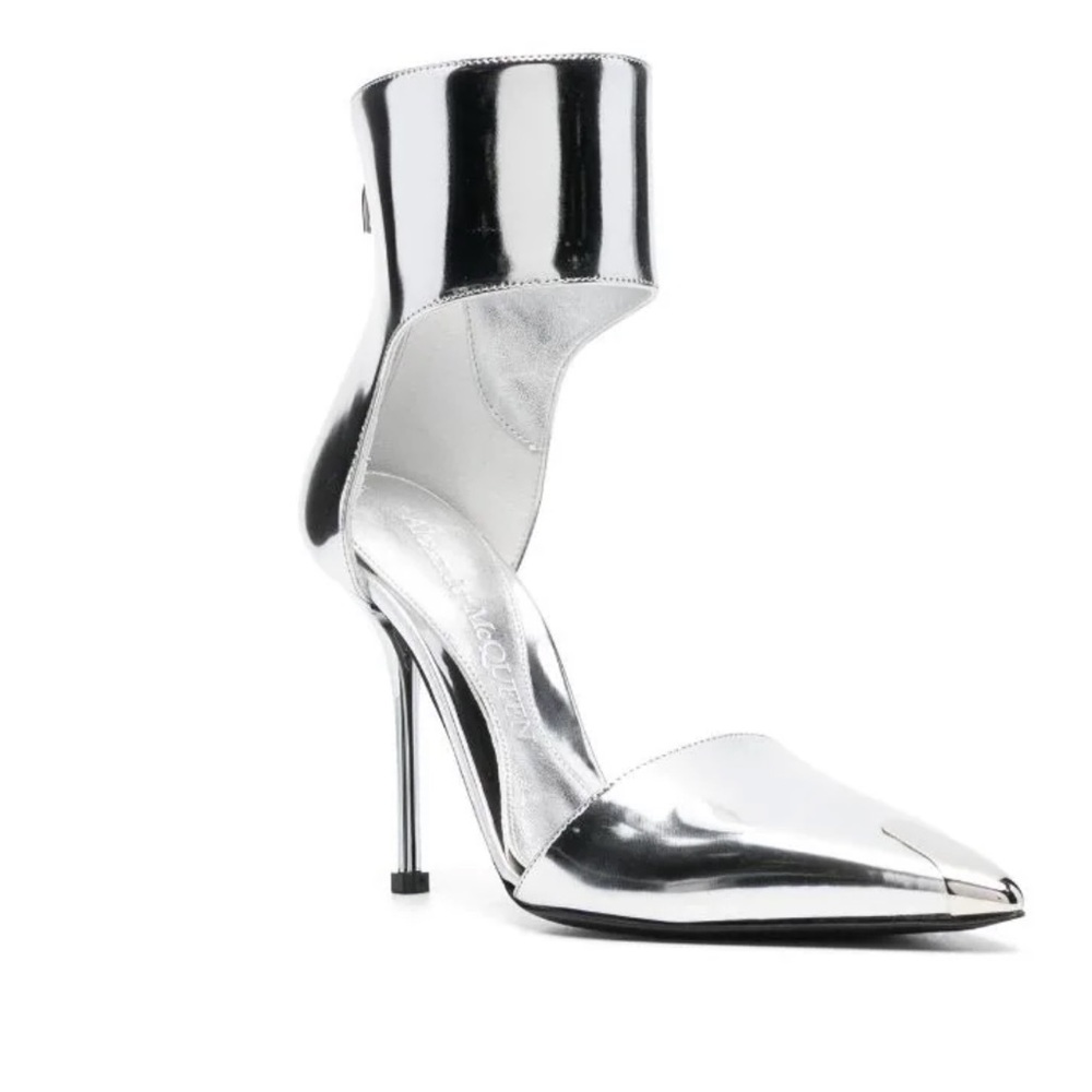 Alexander McQueen Sliver Harness Punk 105mm pumps, NEW